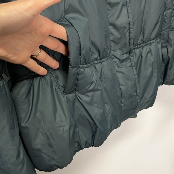 Torrid Lightweight Nylon Hooded Puffer Jacket Green Size 3 - Picture 5 of 17